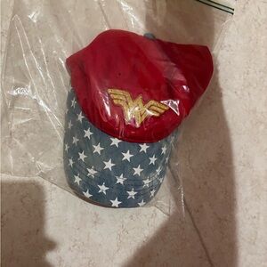 Red and Blue Star Wonder WWF Cap